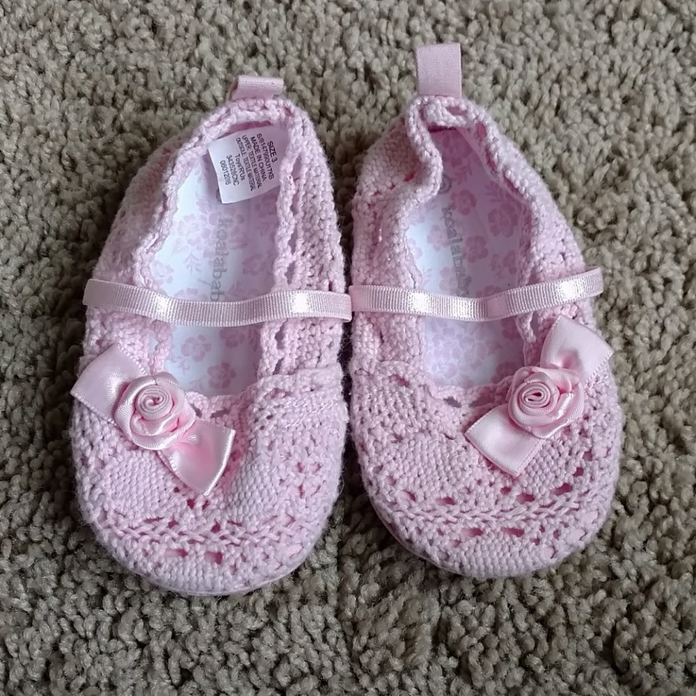 Pink infant slip on shoes